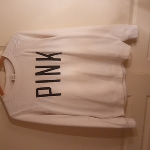Victoria's Secret pink crew neck pullover size small mesh design